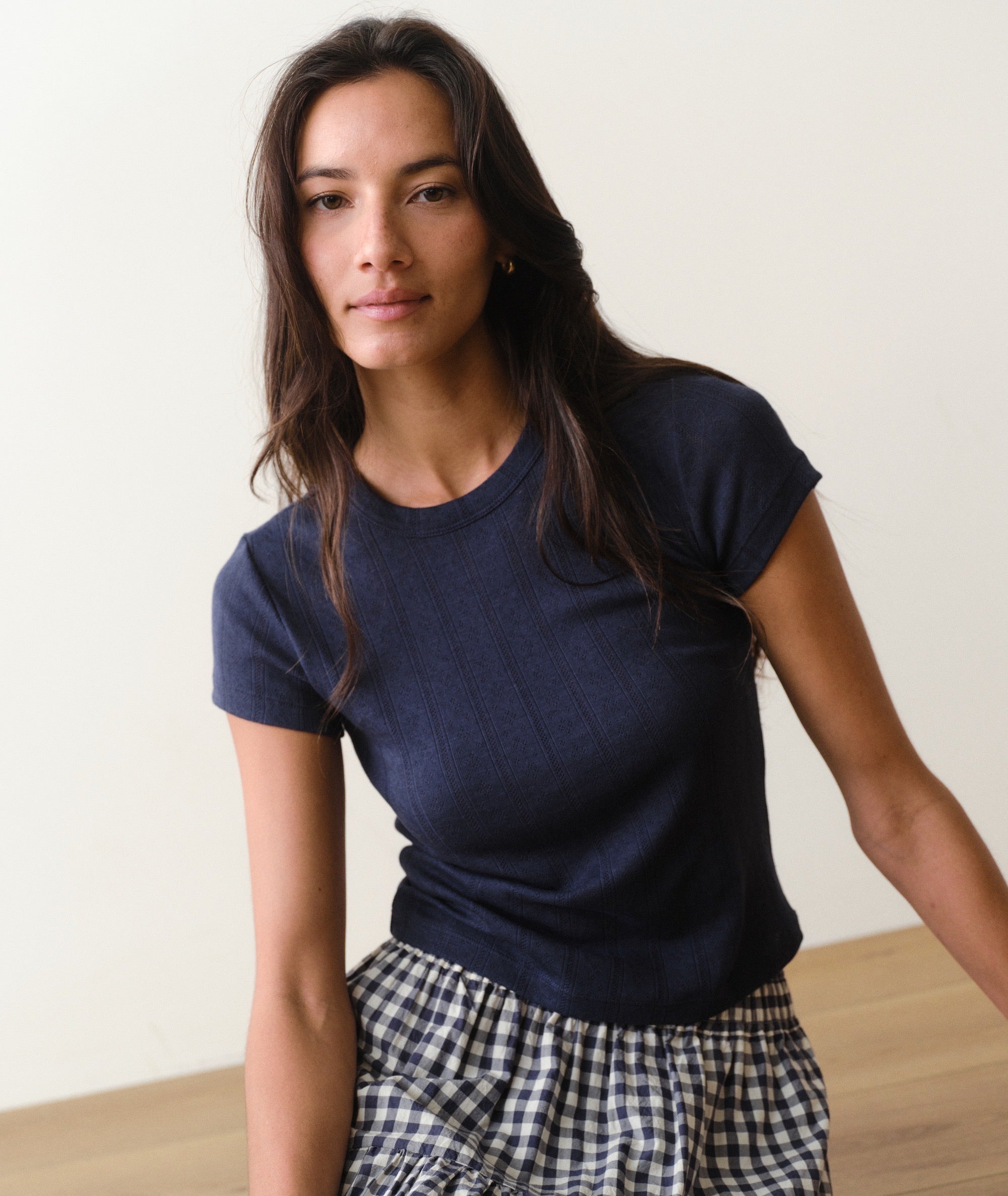 Lexi Pointelle Tee
