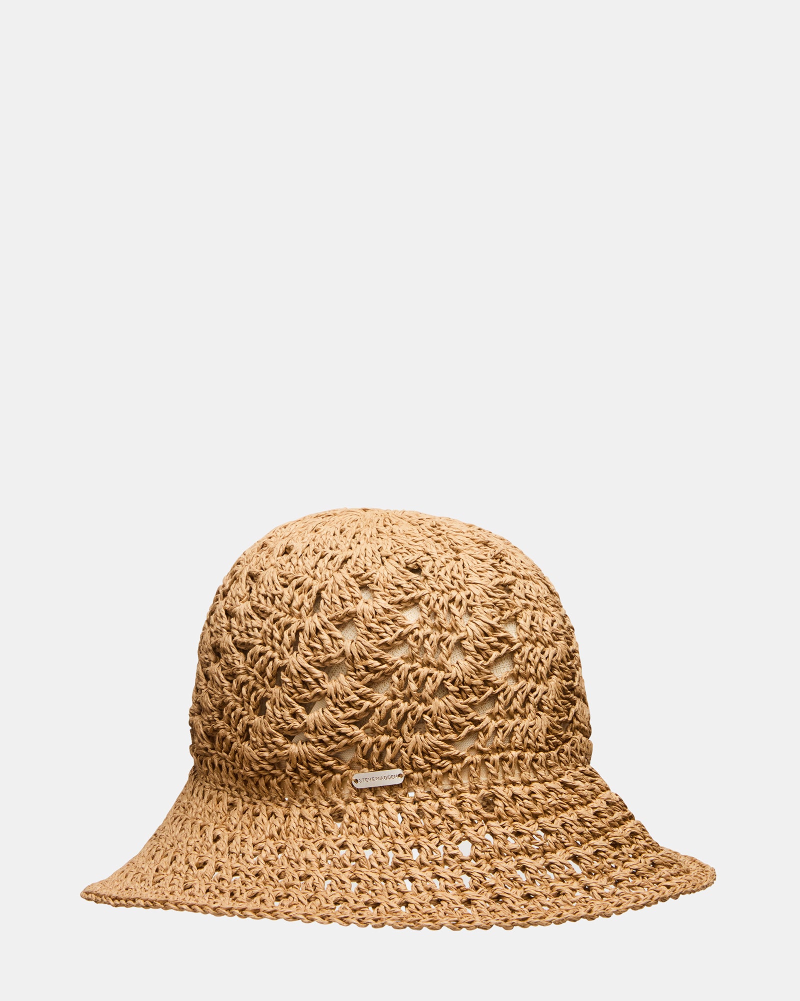 BOHO STRAW BUCKET TAN